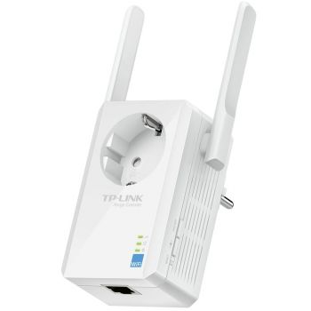 Разширител на обхвата Repeater TP-Link TL-WA860RE, 300Mbps Wireless N Wall Plugged Range Extender with AC Passthrough, QCA(Atheros), 2T2R, 2.4GHz, 802.11n/g/b, Ranger Extender button, Range extender mode, with 2 fixed Antennas