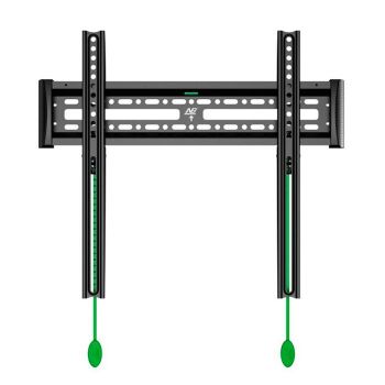TV Wall Mount, No Brand, Fixed, Up to 65", Black - 17914