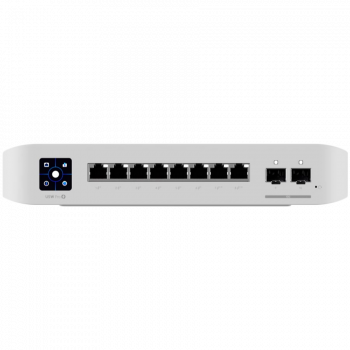 Мрежов суич Ubiquiti USW-Pro-8-PoE-EU An 8-port, Layer 3 switch with PoE+ and PoE++ output.