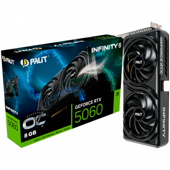 Видео карта PALIT GeForce RTX 5060 Infinity 2 OC GDDR7 128 bit, 1x HDMI 2.1b, 3x DP 2.1b, 2 Fan, 1x ...