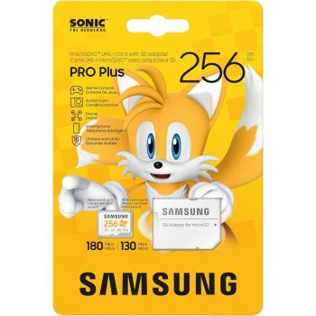 Карта памет Samsung SONIC PRO PLUS, microSDXC, UHS-I, 256GB, Адаптер