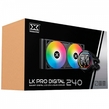 Охладител XIGMATEK LK Pro 240 Digital EN47428 (BK AIO,Digital LCD Pump & 240mm PWM Fan,Mini ARGB ...