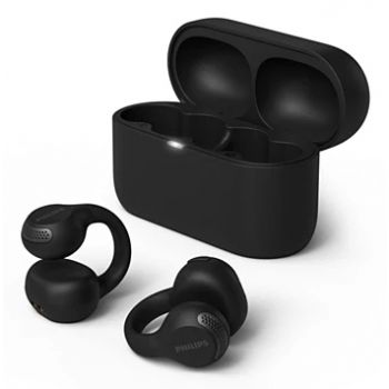 Слушалки PHILIPS Bluetooth Open-Ear Headphones up 28 hours playtime black TAQ2000BK/00