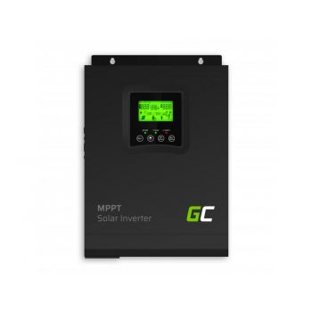 Соларен инвертор Off Grid конвертор с MPPT конролер и соларно зарядно 12VDC 230VAC 1000VA / 1000W чиста синусоида GREEN CELL
