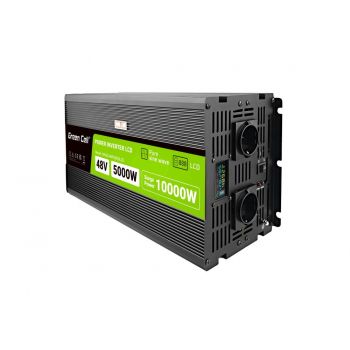 Инвертор GREEN CELL, 48/220V,  DC/AC, 5000W/10000W, INVGCP5000LCD  LCD Чиста синусоида