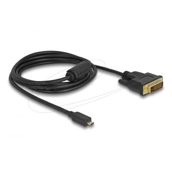 Delock Кабел micro HDMI мъжко към DVI-D мъжко, 2 m