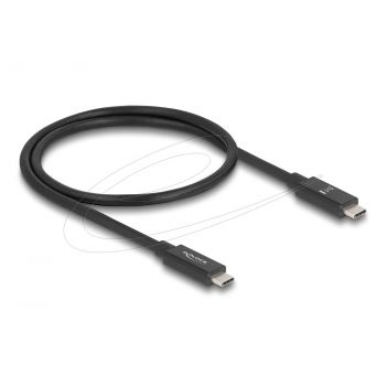Delock Кабел E-Marker USB-C, 80 Gbps, 16K 60 Hz, PD 3.1 240 W, 0.5 m, черен