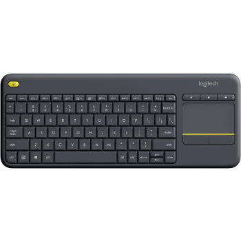Клавиатура Logitech Wireless Touch K400 Plus, Черна