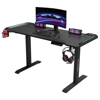 Gaming desk No brand Y100-B, 4 in 1, RGB, Black - 74008