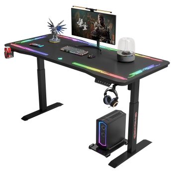 Gaming desk No brand Y109, 4 in 1, RGB, Black - 74009