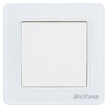 1 gang 1 way light switch DeTech DE-6008-01,10A, 250V, For built-in, IP20, White - 75001