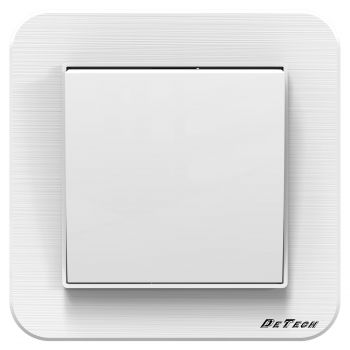 Deviator electric light switch DeTech DE-9223-31, With frame, 10A, 250V, For built-in, IP20, White - 75031