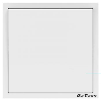 Single electric light switch DeTech DE-9227-01, With frame, 1 gang 1 way, 10A, 250V, IP20, White - 75105