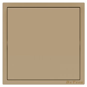 Deviator electric light switch DeTech DE-9227-31, With frame, 1 gang 2 way, 10A, 250V, IP20, Gold - 75123