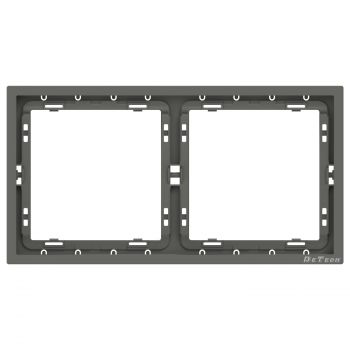 2 gang Frame DeTech DE-9227-82, Horizontal, For built-in, 151x80, Grey - 75145