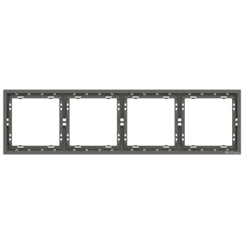 4 gang Frame DeTech DE-9227-84, Horizontal, For built-in, 293x80, Grey - 75147