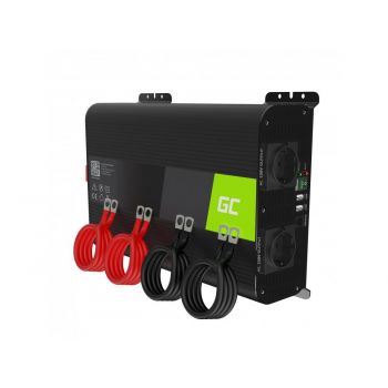 Инвертор PRO  GREEN CELL, 12/220V, DC/AC, 2000W/4000W, Чиста синусоида