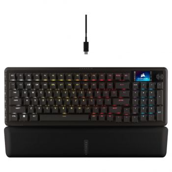 Геймърска клавиатура CORSAIR VANGUARD 96 Mechanical Gaming Keyboard, Backlit RGB LED, CORSAIR MLX ...