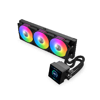 Охладител Xigmatek Connect 360 (BK, AIO Liquid Cooler, 3.4"LED Display Pump Head, ARGB PWM Fan, Mini...
