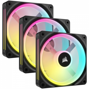 Охладител CORSAIR QX RGB Series, iCUE LINK QX120 RGB, 120mm Magnetic Dome RGB Fan, Triple Fan Kit