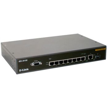 D-Link 8-Port 10/100Mbps Managed Switch with 1 1000Base-T and 1 SFP Port