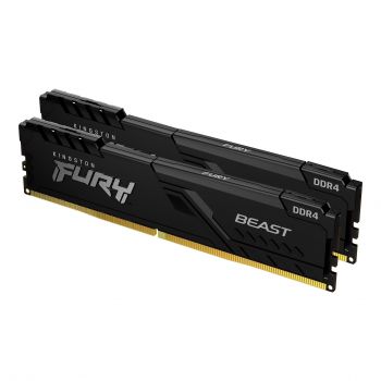 Памет Kingston FURY Beast Black 32GB(2x16GB) DDR4 3200MHz CL16 KF432C16BBK2/32
