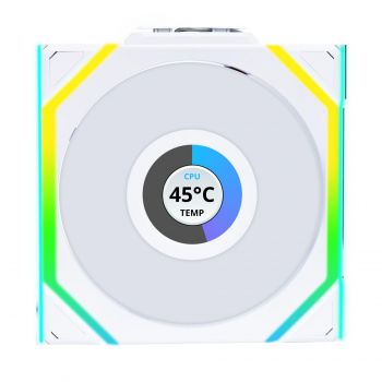 Вентилатор Lian Li UNI FAN SL Wireless LCD ARGB PWM - 120 mm Бял