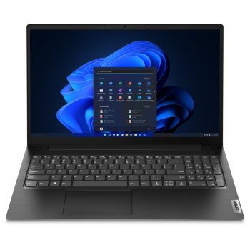 Лаптоп Lenovo V15 G4 AMD Ryzen 5 7520U (up to 4.3GHz, 4MB), 16GB LPDDR5 5500MHz, 512GB SSD, 15.6" FHD (1920x1080) TN AG, AMD Radeon 610M Graphics, WLAN, BT, HD 720p Cam, 2 cell, Black, DOS, 3Y CCI