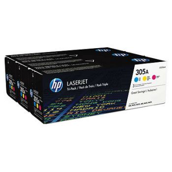 Консуматив за принтер HP 305A CYM Tri-Pack Laserjet Toner Cartridge