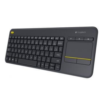 Клавиатура LOGITECH Wireless Touch Keyboard K400 Plus Black