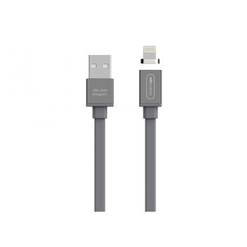 Кабел ALLOCACOC USB cable Lightning 10764GY grey flat; MAGNET