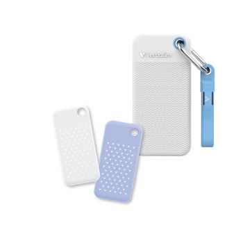 SSD Verbatim Pocket SSD USB 3.2 Gen 2 1TB White/Light Blue incl. two rubber sleeves