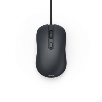 Оптична мишка HAMA CM-200, 4 бутонна, безшумна, с кабел, черна