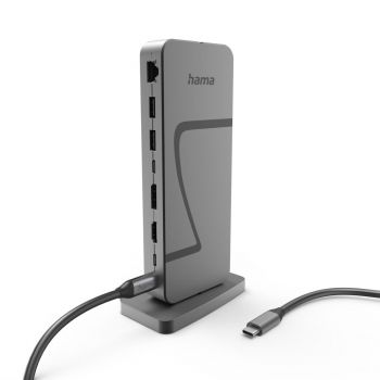 HAMA Докинг станция &quot;Connect2Office Speed&quot;, USB4, USB-C, PD, 40 Gbit/s, 10 порта