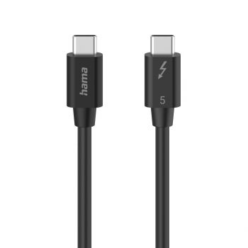 HAMA Кабел &quot;USB-C&quot; Thunderbolt-5, 80 Gbit/s, 5A, 240W, Ultra-HD 8K, 1.00 m