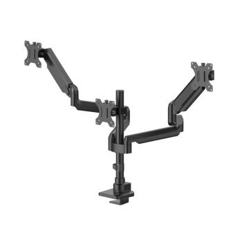 HAMA Стойка за 3 мониторa за бюро, 17&quot;-32&quot;, газова пружина, напълно мобилна, черна