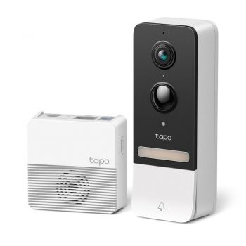 Видео звънец за врата Tapo D230S1, 2.4Ghz, 2K 5MP, Color Night Vision, акум.батерии, microSD