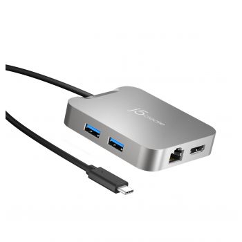 Докинг станция j5create JCD391 86W, USB-C, USB-A, HDMI, RJ-45