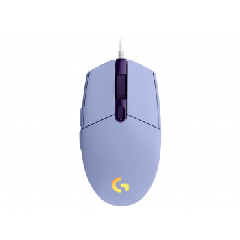 Геймърска мишка Logitech G102 LightSync, RGB, Оптична, Жична, USB, Лилав