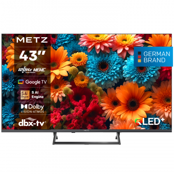 METZ Телевизор 43&quot; 43MQF7500Z UHD 4K QLED SMART TV, Google TV, Клас G