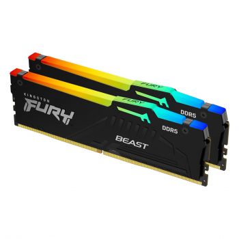 Памет Kingston FURY Beast RGB Black 32GB (2x16GB) DDR5 5600MHz CL40 - Intel XMP