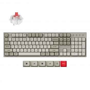 Геймърска Механична клавиатура Keychron C2 Pro 8K QMK - Super Red Switch, Full Size