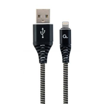 Кабел GEMBIRD Premium cotton braided 8-pin charging and data cable, 2 m