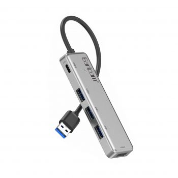 USB хъб Earldom ET-HUB12, USB 2.0, 5 Ports, Gray - 12069