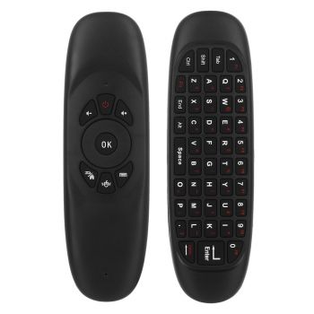 Универсално дистанционно No brand C120, Air mouse, USB 2.4GHz, Микрофон, Черен 