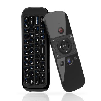 Универсално дистанционно No brand M8, Air mouse, USB 2.4GHz, Микрофон, IR програмируемо, Черен 
