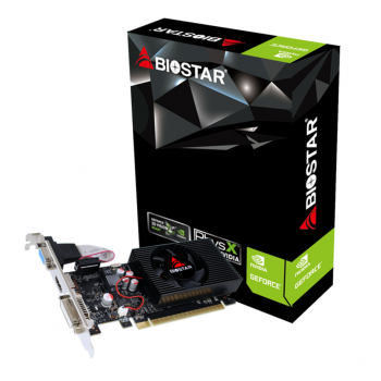 Видео карта BIOSTAR GeForce GT730, 2GB, GDDR3, 128 bit, DVI-I, D-Sub, HDMI