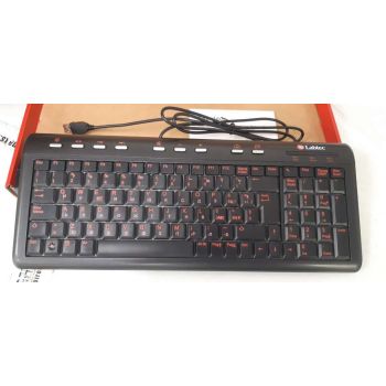 Клавиатура Labtec Illuminated Ultra-Flat Keyboard BG, PS2, черен