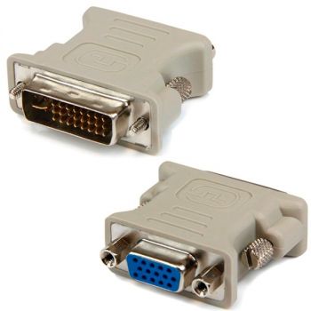 Преходник No brand DVI-I - VGA 24+5, Бял 
