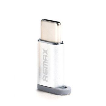 Преходник Micro USB към USB 3.1 Type-C, Remax RA-USB1, сребрист 